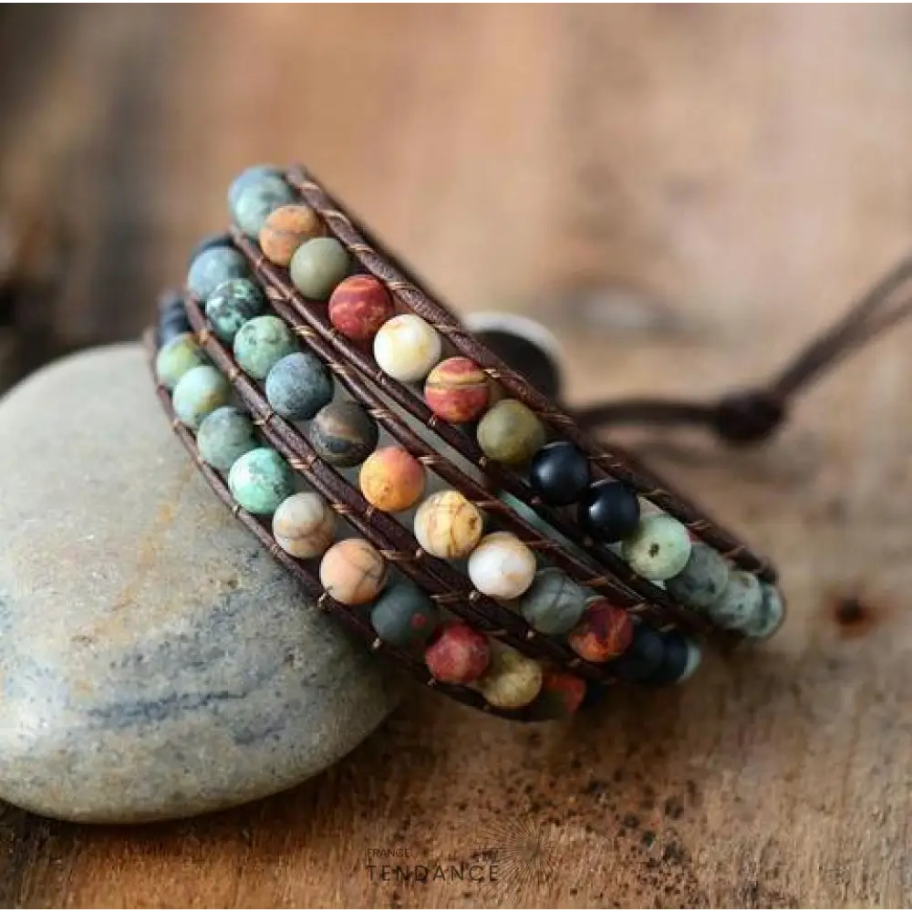 Bracelet D’energie En Jaspe Naturel | France-Tendance