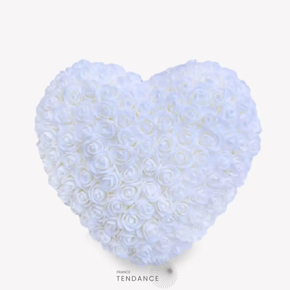 Coeur En Roses Blanc | France-Tendance