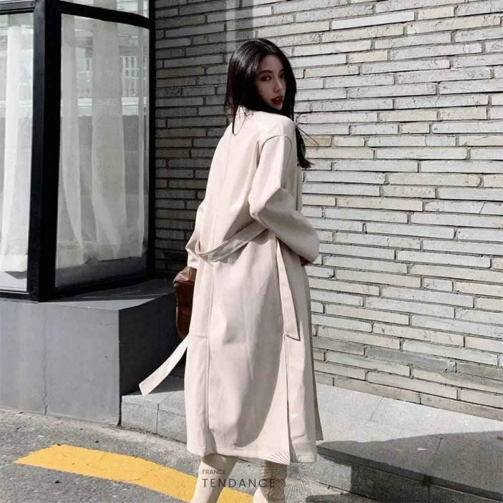 Manteau Long Leather | France-Tendance