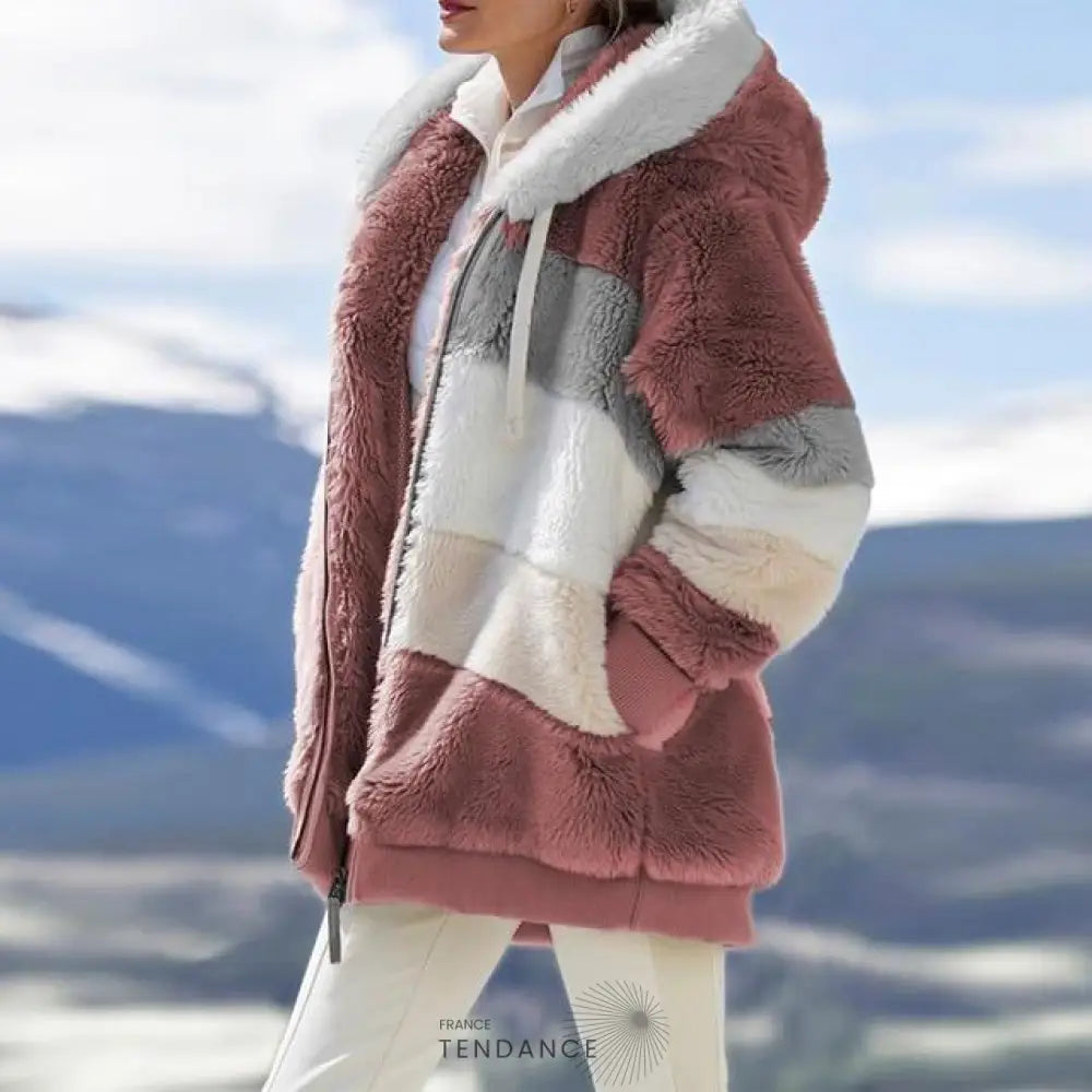 Manteau Multicolore à Capuche | France-Tendance