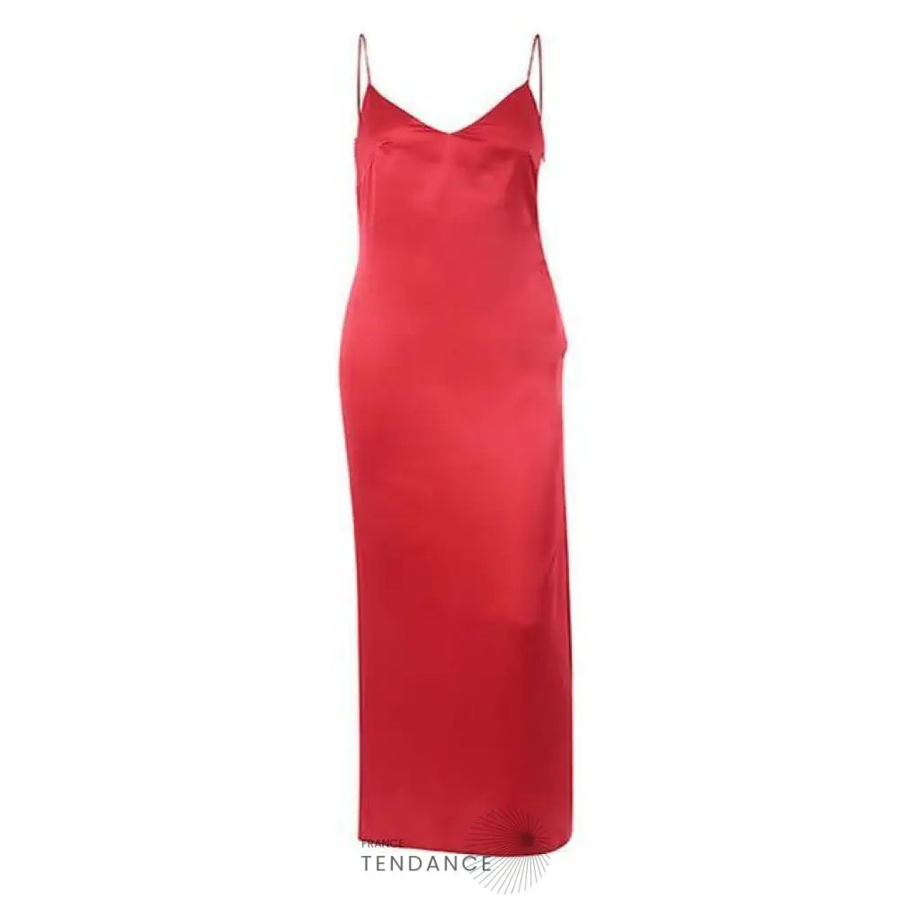 Robe Maxi Effet Satin Chic | France-Tendance