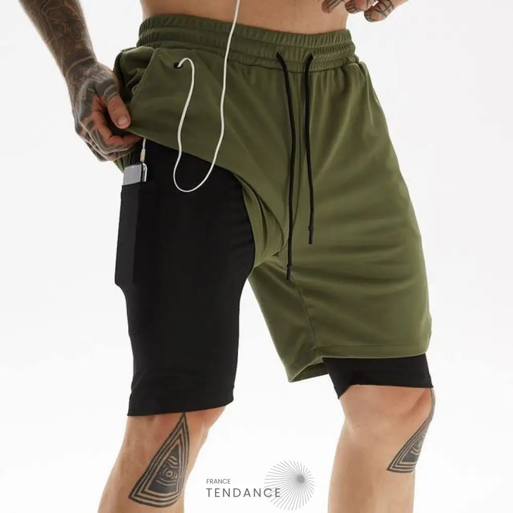 Short De Sport 2 En 1 | France-Tendance