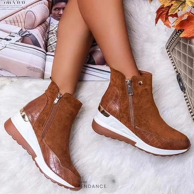 Baskets Zippées à Empiècement | France-Tendance