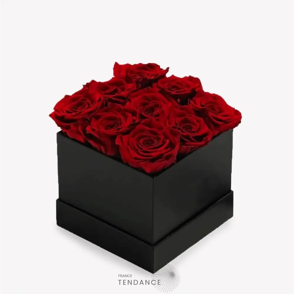 Bouquet 9 Roses éternelles Rouges | France-Tendance