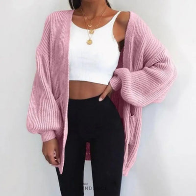 Cardigan Côtelé à Manches Chauve-souris | France-Tendance