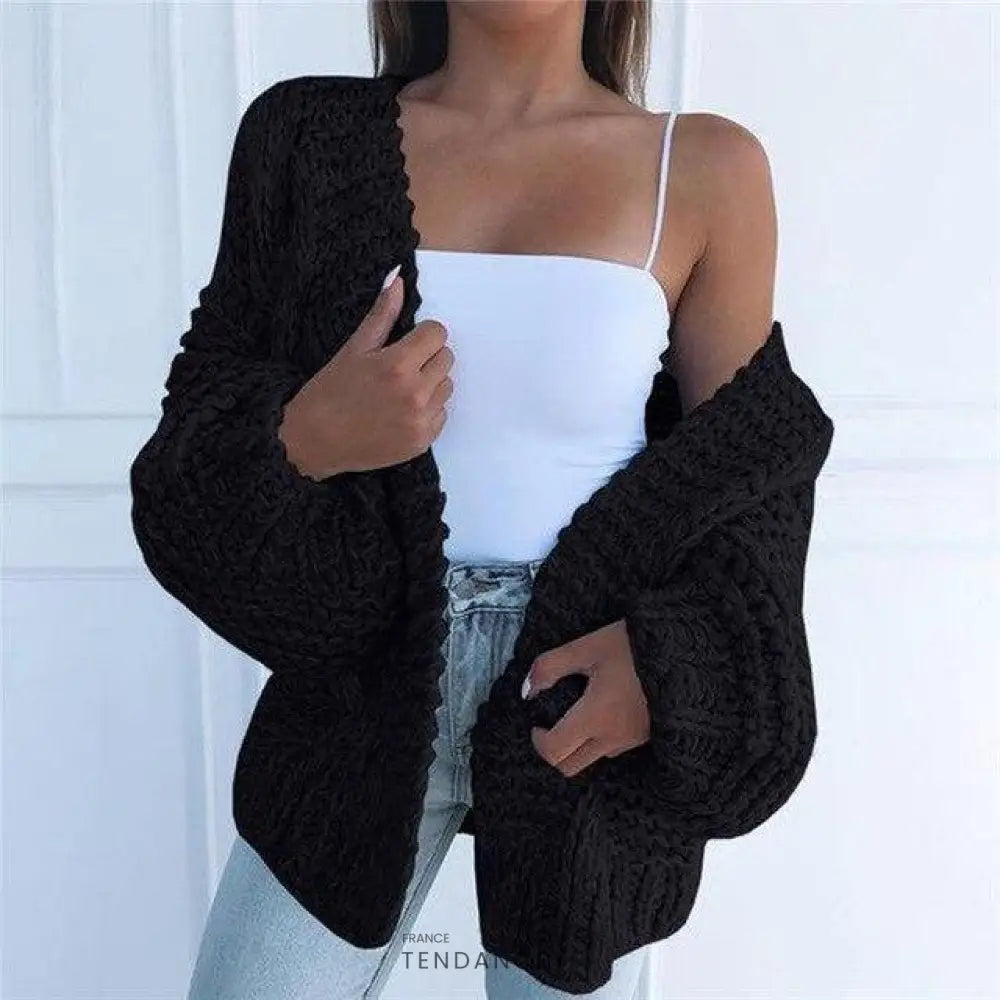 Cardigan Uni Tricoté | France-Tendance