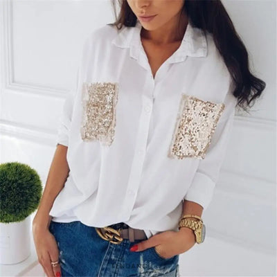 Chemisier Tendance Sequins | France-Tendance