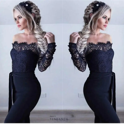 Combinaison élégante en dentelle Bleue / S ENSEMBLE FEMME