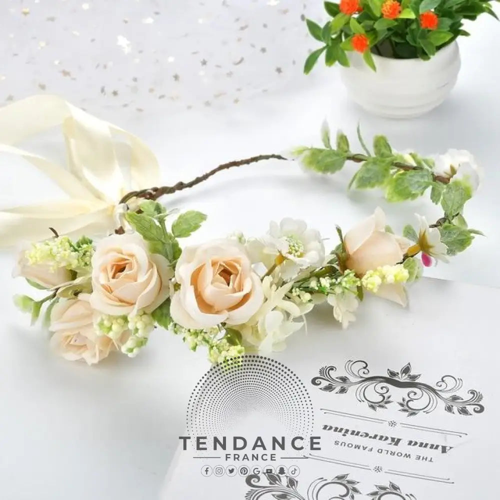 Couronne De Fleurs Plante La Mariée | France-Tendance