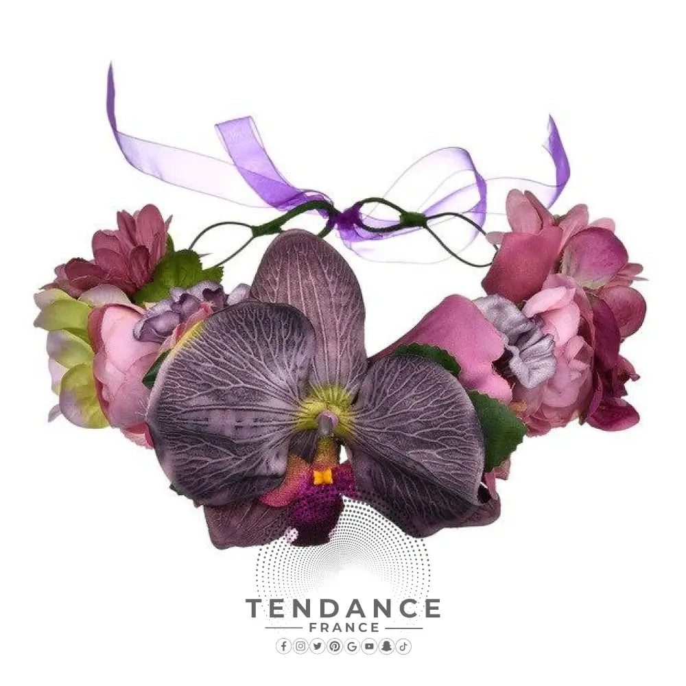 Couronne De Fleurs Violette | France-Tendance