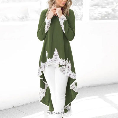 Haut Long En Dentelle | France-Tendance