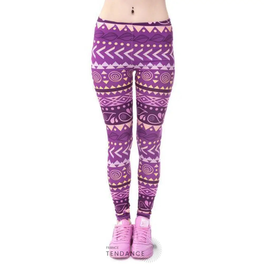 Legging Taille Haute à Motifs | France-Tendance