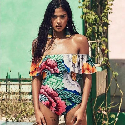 Maillot De Bain Une Pièce à Volants | France-Tendance