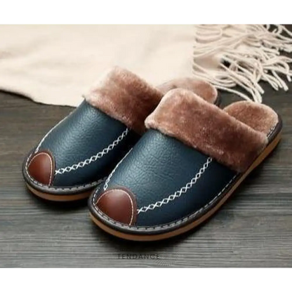 Pantoufles En Cuir | France-Tendance