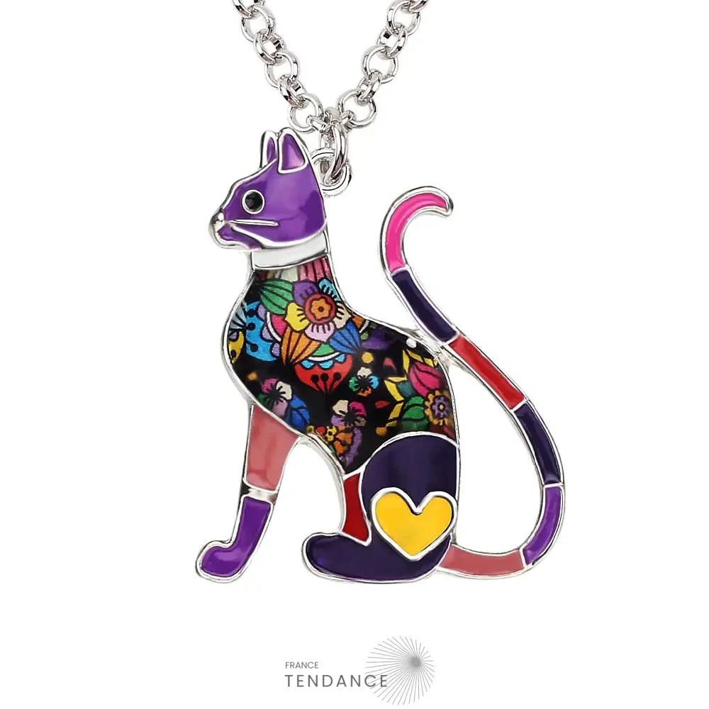 Pendentif émaillé Chat | France-Tendance