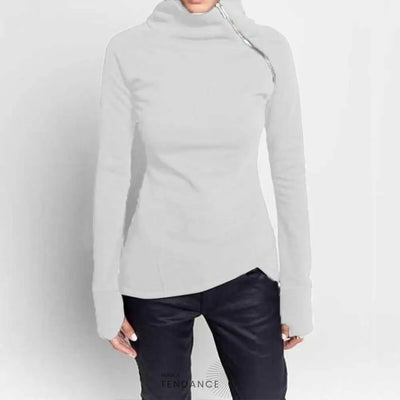 Pull Zippé à Col Montant | France-Tendance