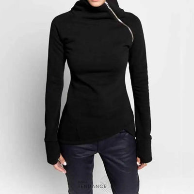 Pull Zippé à Col Montant | France-Tendance