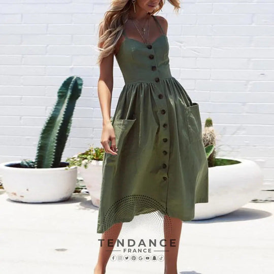 Robe Bohème Midi Imprimée | France-Tendance