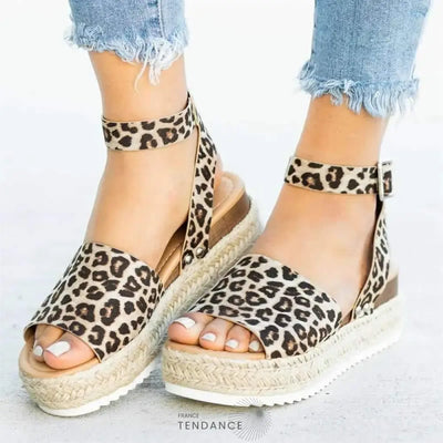 Sandales Plateforme Effet Corde | France-Tendance