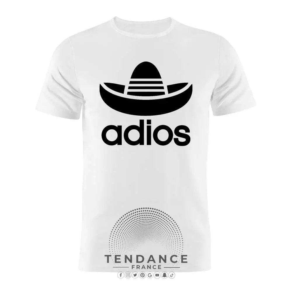 T-shirt Adios | Parodie Adidas | France-Tendance