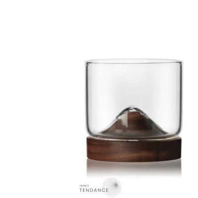 Verre à Whisky Design - Base En Bois | France-Tendance